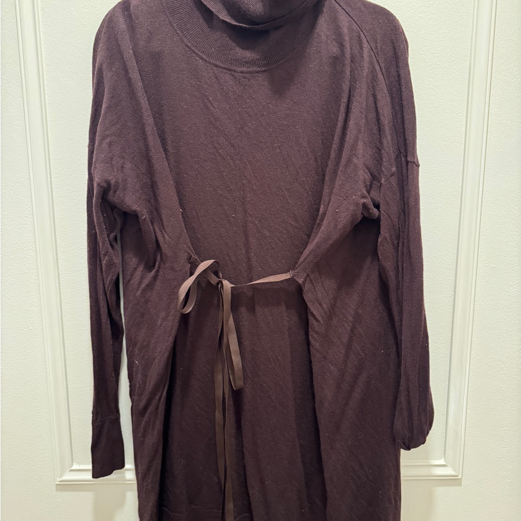 Plum Long Sleeve Knit Dress